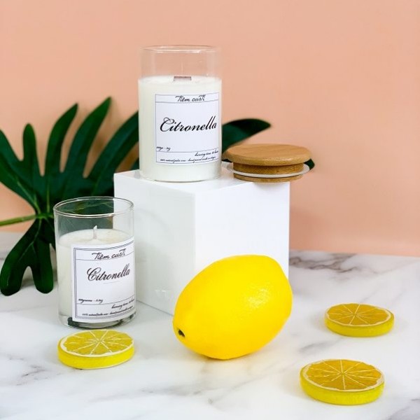 Nến thơm hương Citronella thiên nhiên 