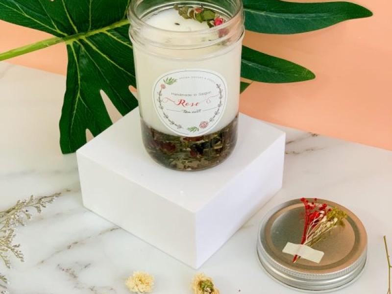 Nến thơm Hoa Hồng