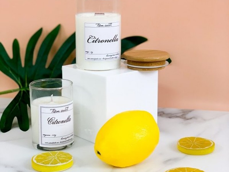 Nến thơm hương Citronella thiên nhiên 