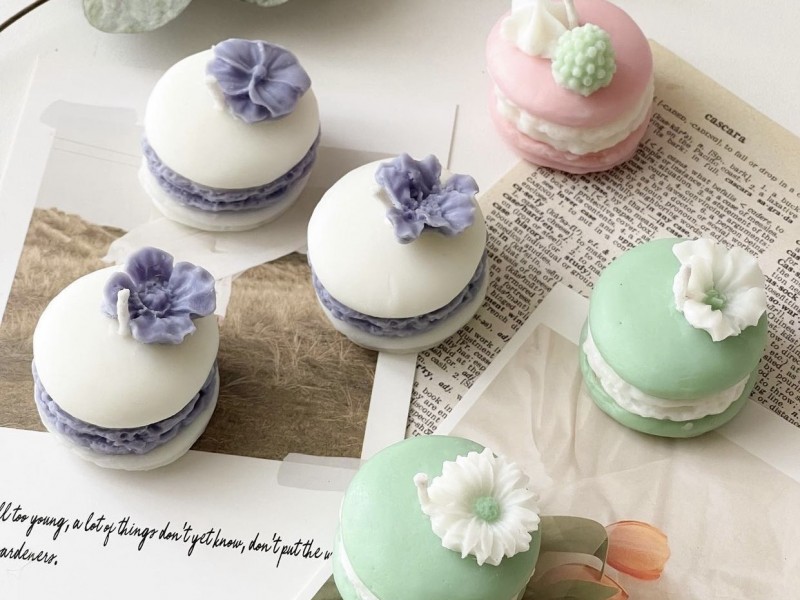 Nến thơm tự nhiên bánh macaron